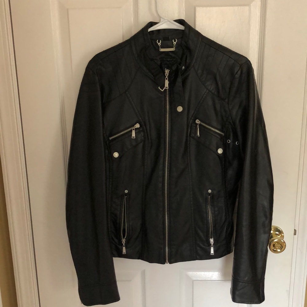 JouJou leather jacket with pink lining